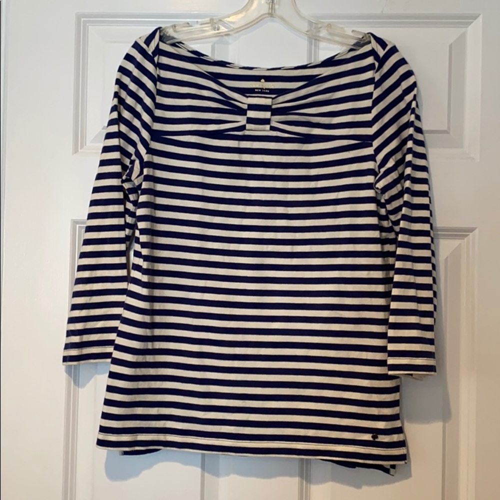 Kate Spade blue and white stripped shirt